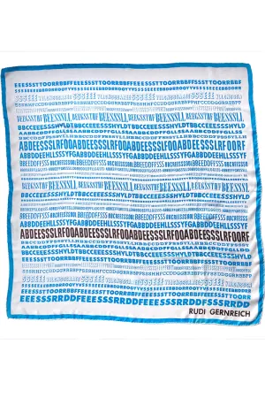 1960s Rudi Gernreich Vintage Silk Alphabet Scarf