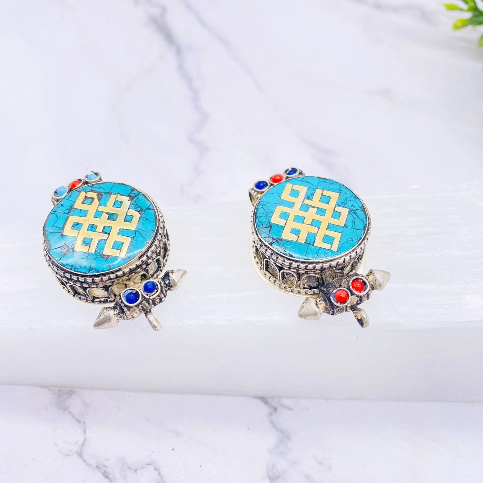 Infinity Box Pendant, Colorful Endless Knot Charms, Summer Jewelry, Infinity Charms, Ethnic Style Jewelry, Unisex Jewelry, Yoga Jewelry