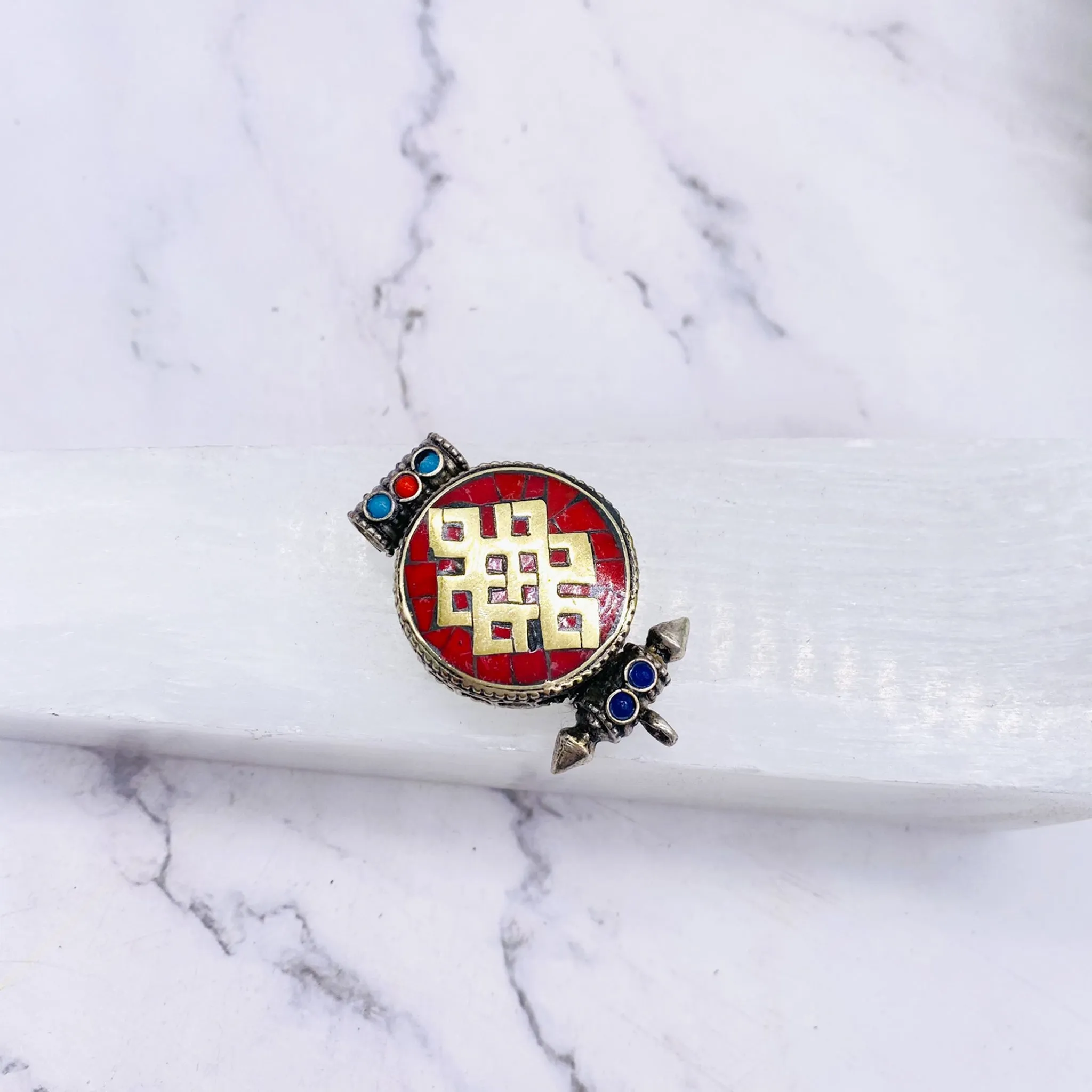 Infinity Box Pendant, Colorful Endless Knot Charms, Summer Jewelry, Infinity Charms, Ethnic Style Jewelry, Unisex Jewelry, Yoga Jewelry