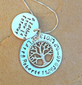 memorial necklace, rememberance necklace, tree of life necklace, loved one, loss