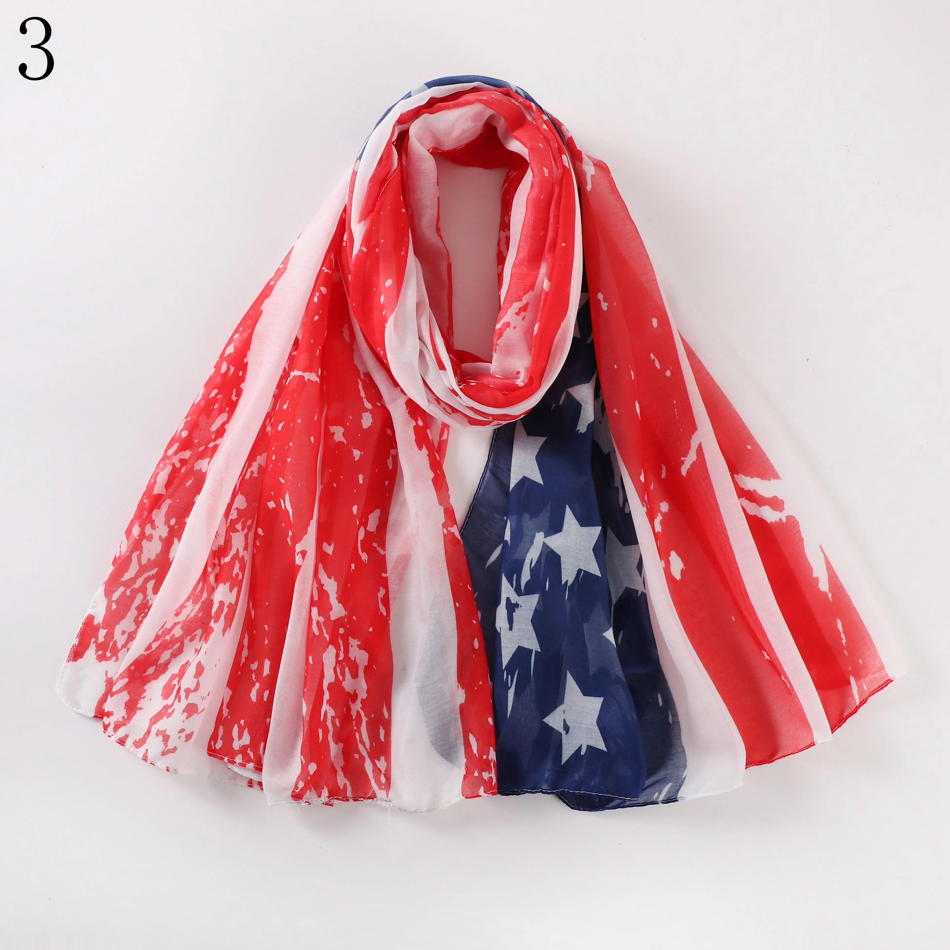 MYP09  USA American flag printed scarf