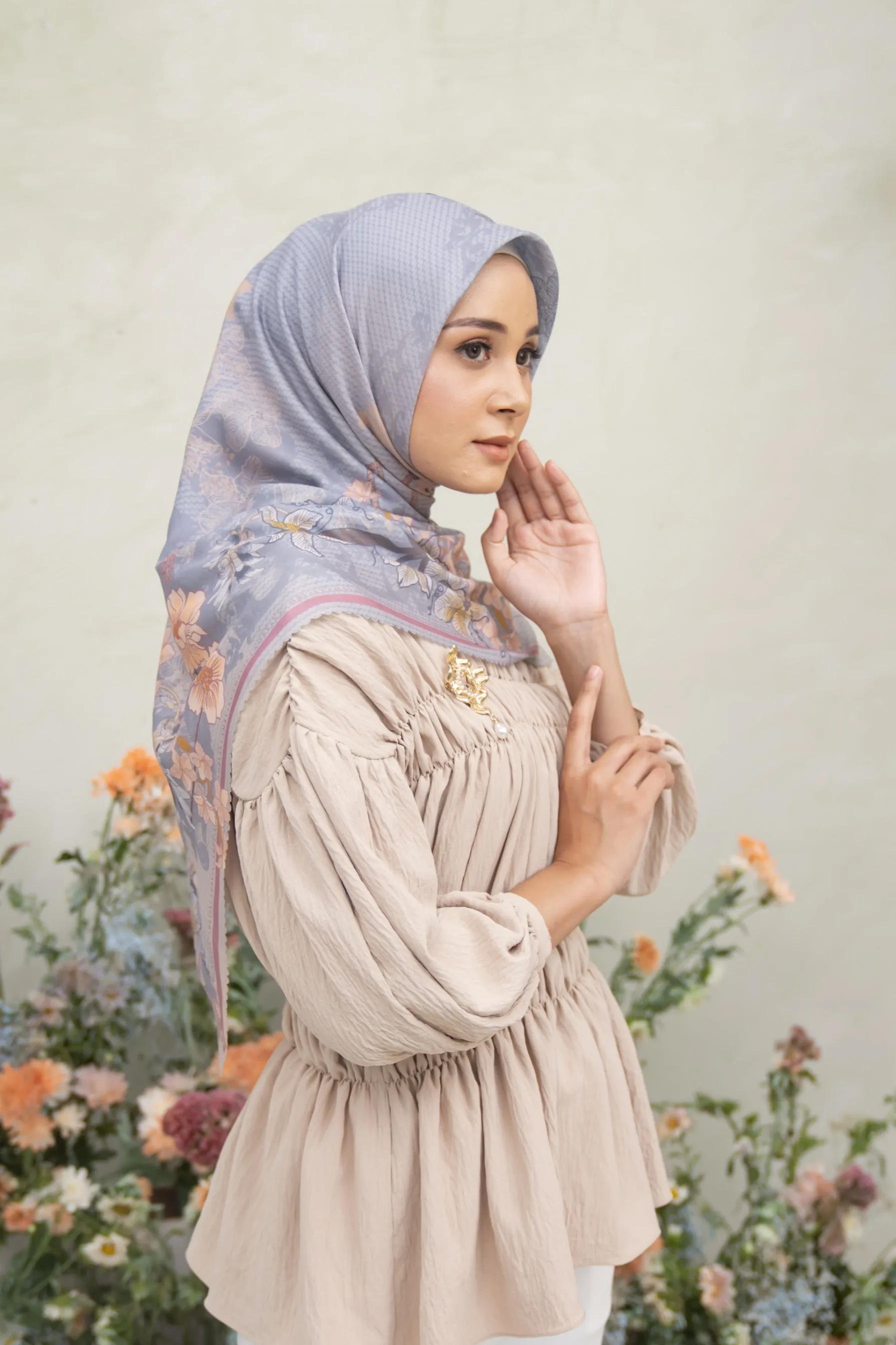 Pina Scarf Ash Blue